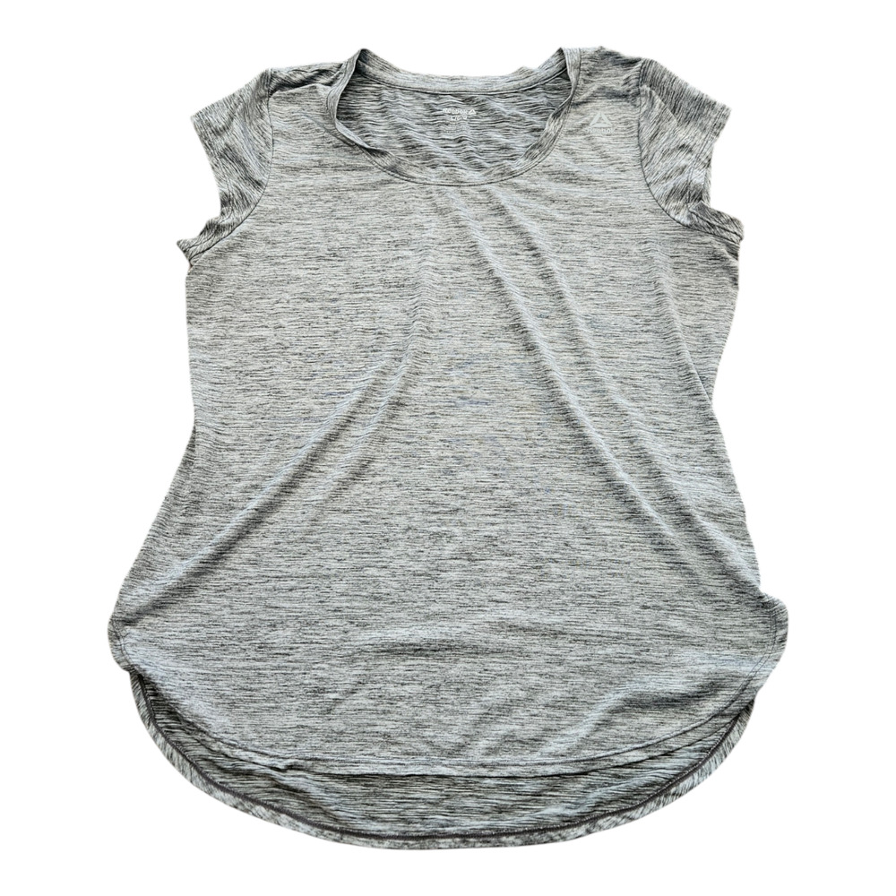 Reebox Large Gray Short Sleeve Pullover Round Neck Shirt